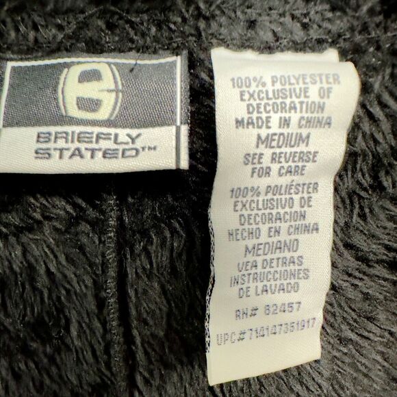 Briefly Stated Gorilla One Piece Costume Union Suit Faux Fur Hooded Adult Medium - Picture 12 of 12